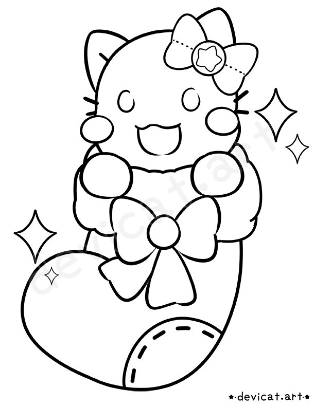 Coloring Page • CandiCat Boot Cat • 2024 product image (1)