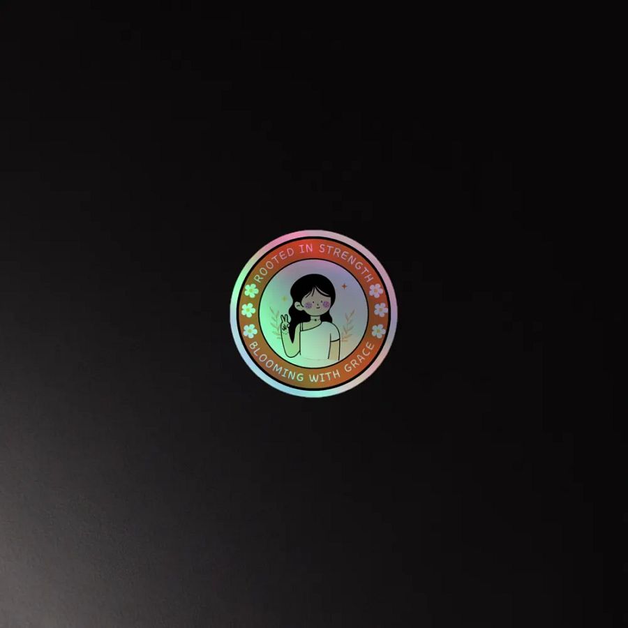 Rooted in Strength Holographic Sticker Sheet product image (4)