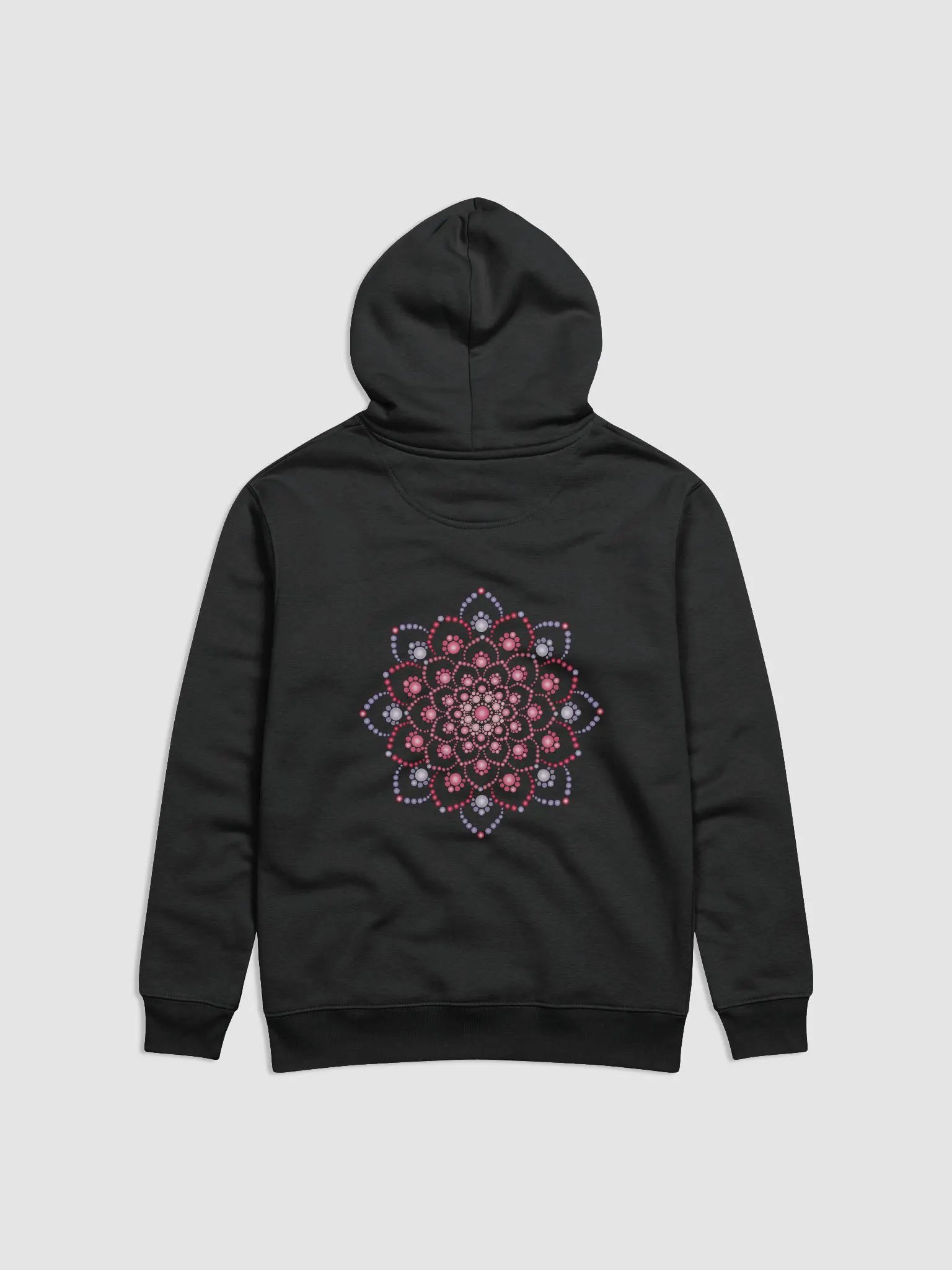 Purple and Pink Dot Mandala Unisex Eco Hoodie product image (2)