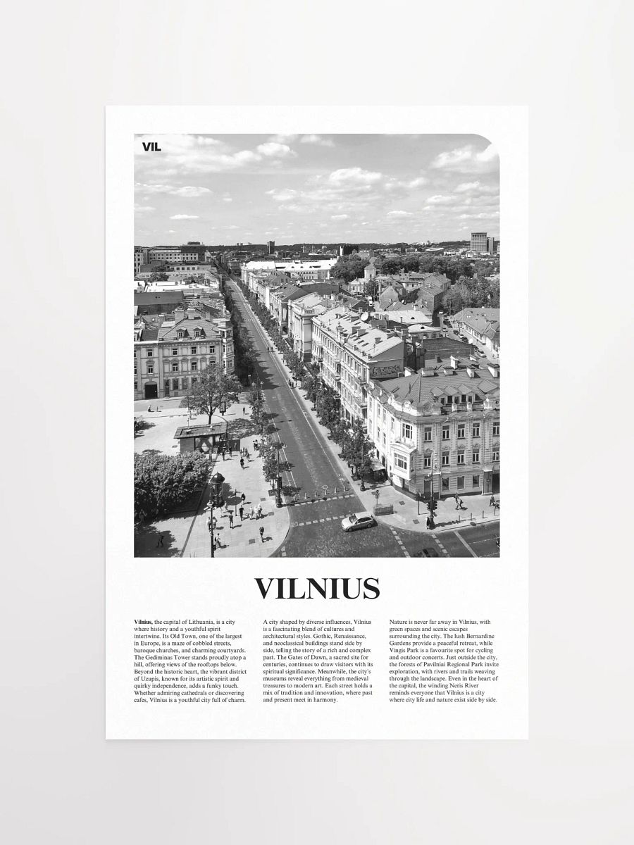 Vilnius 01 Newspaper Poster product image (13)