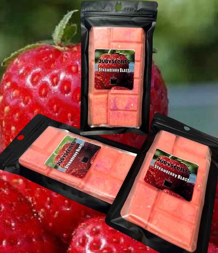 Strawberry Blast Scented Wax Melt Chunks 9 Pcs. 2.5 oz product image (1)
