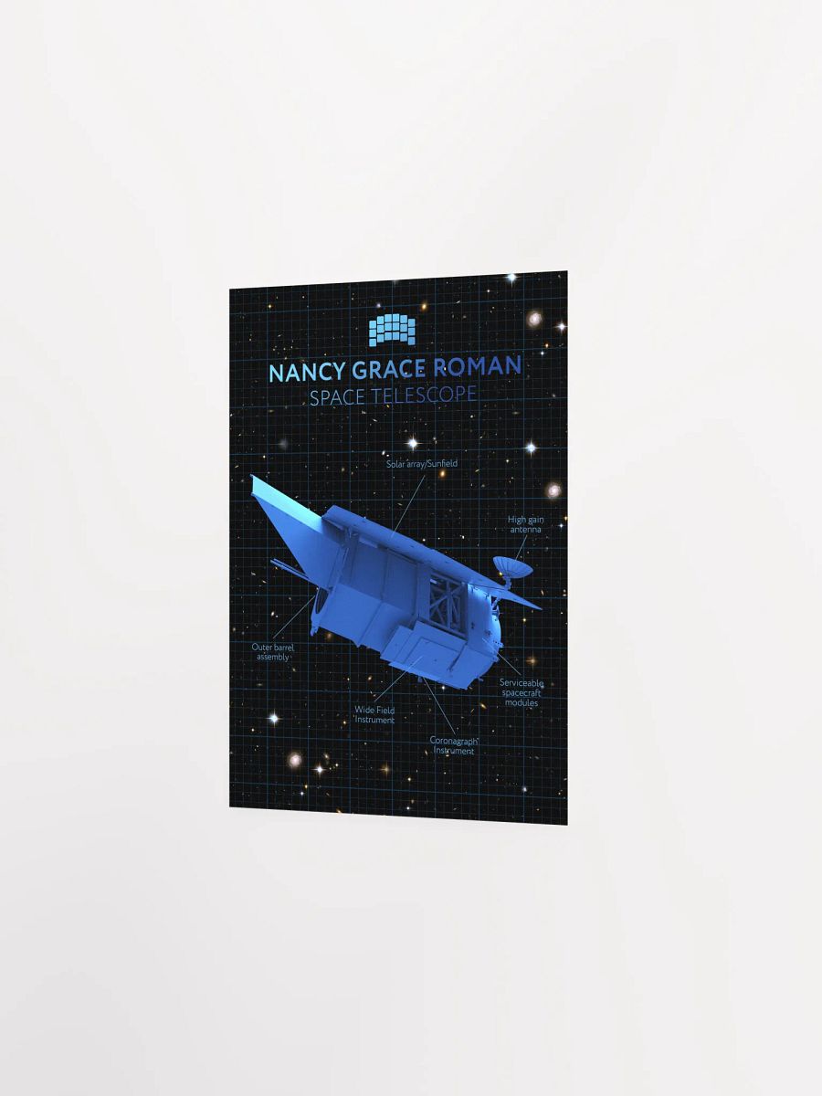 Nancy Grace Roman Telescope Blueprint Poster — NASA NGRST Space Print, Futuristic Science Wall Art, Space Blueprint Decor product image (7)