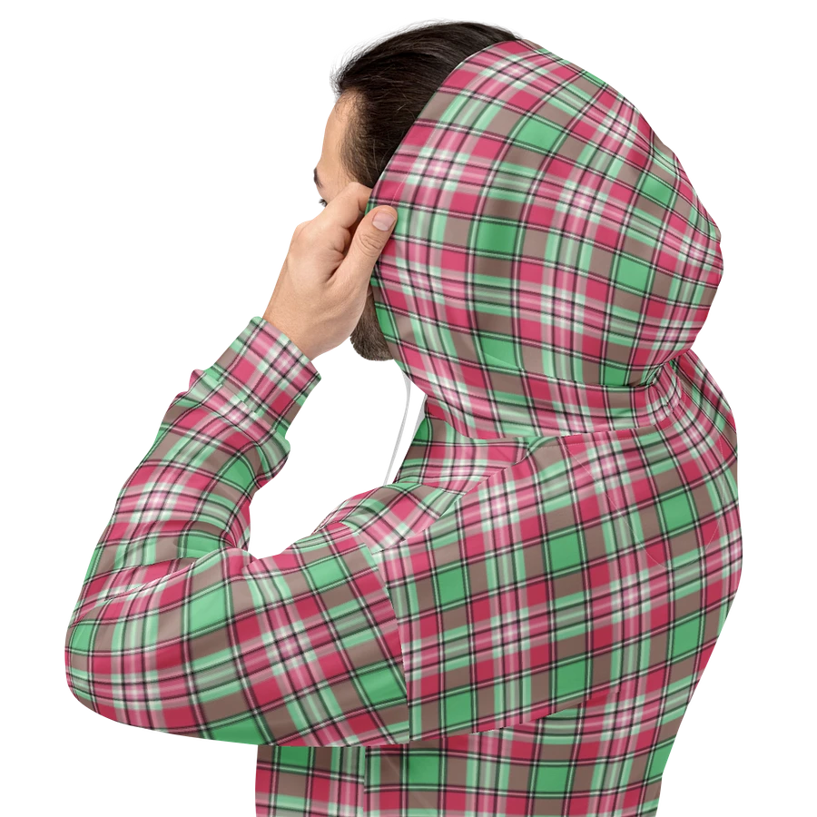 Mint Green and Pink Plaid Hoodie product image (8)