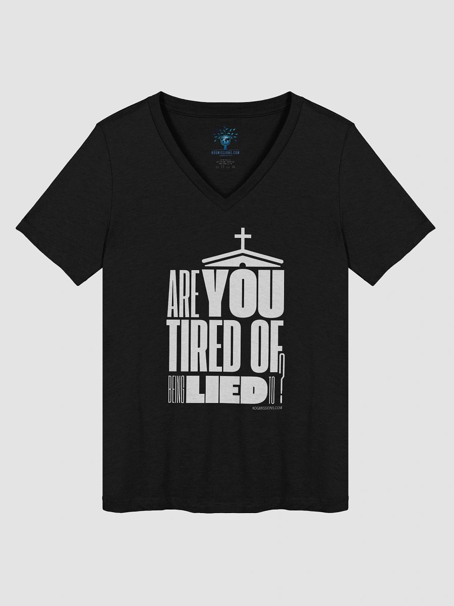 Church Lies Women's Lightweight Relaxed Fit V-Neck Tee product image (1)
