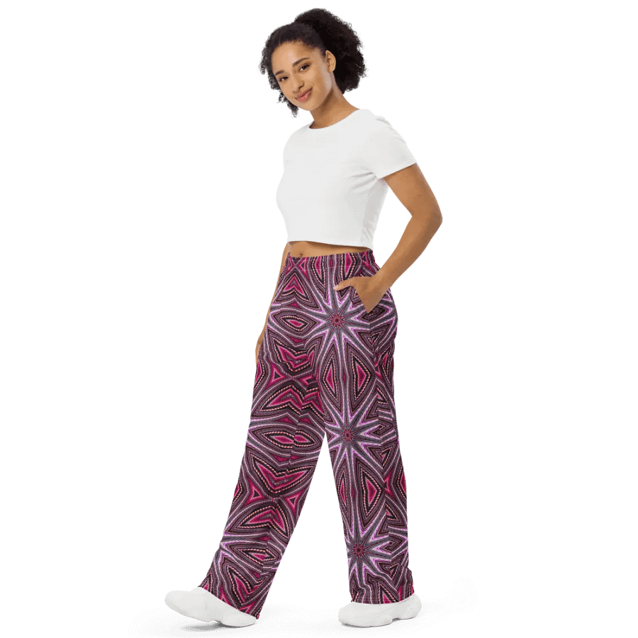 Candy Cane Kaleidoscope Wideleg Pants product image (4)