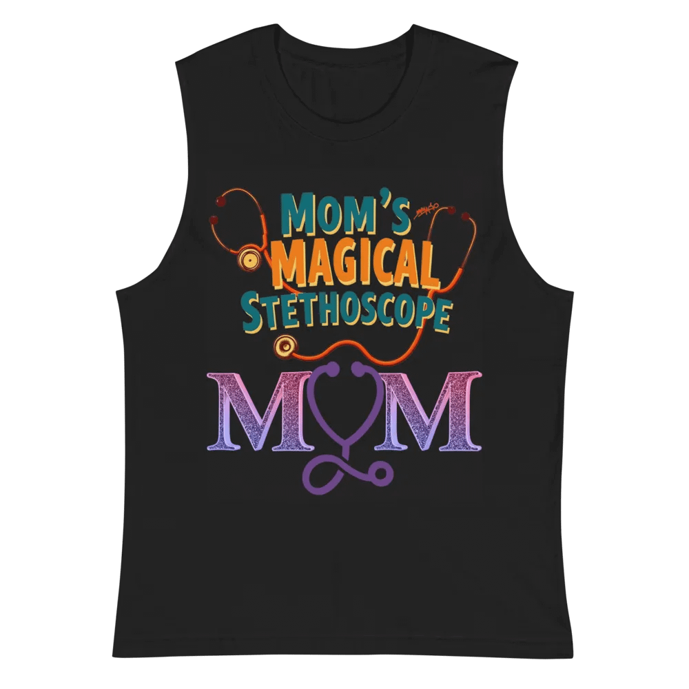 Mom's Magical Stethoscope Glittery Tank product image (3)
