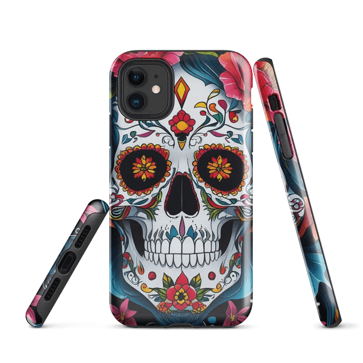 Festive Sugar Skull iPhone® Tough Case product image (1)