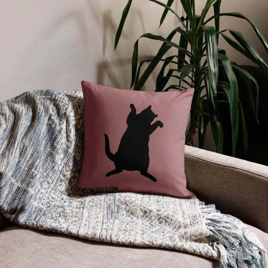 Dancing DeMeowcracy Kitties Pillow Cover - Frosted Cranberry product image (9)