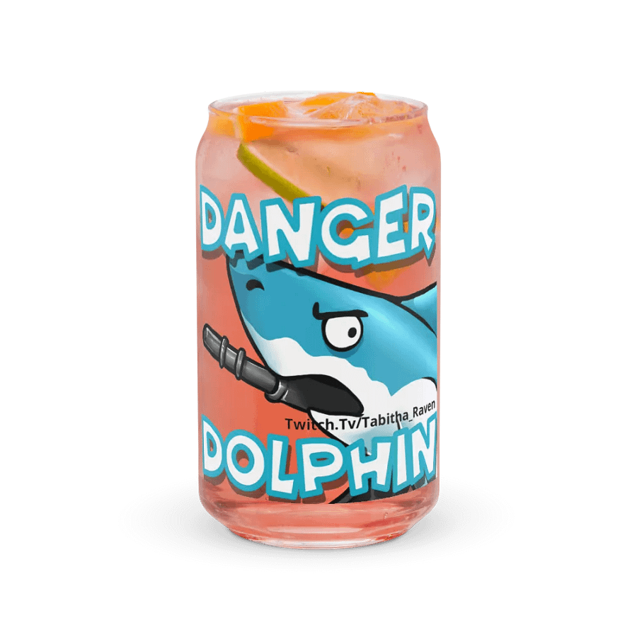 Danger Dolphin Glass Can Cup product image (37)