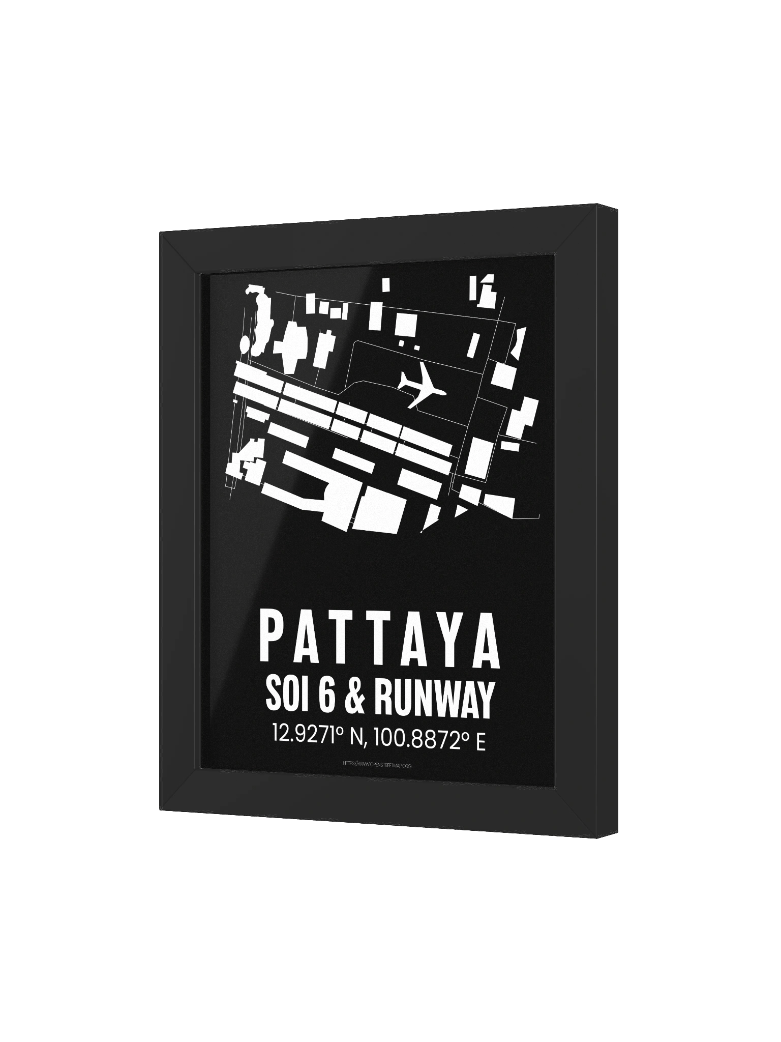 Pattaya Soi 6 & Runway Map Black product image (3)