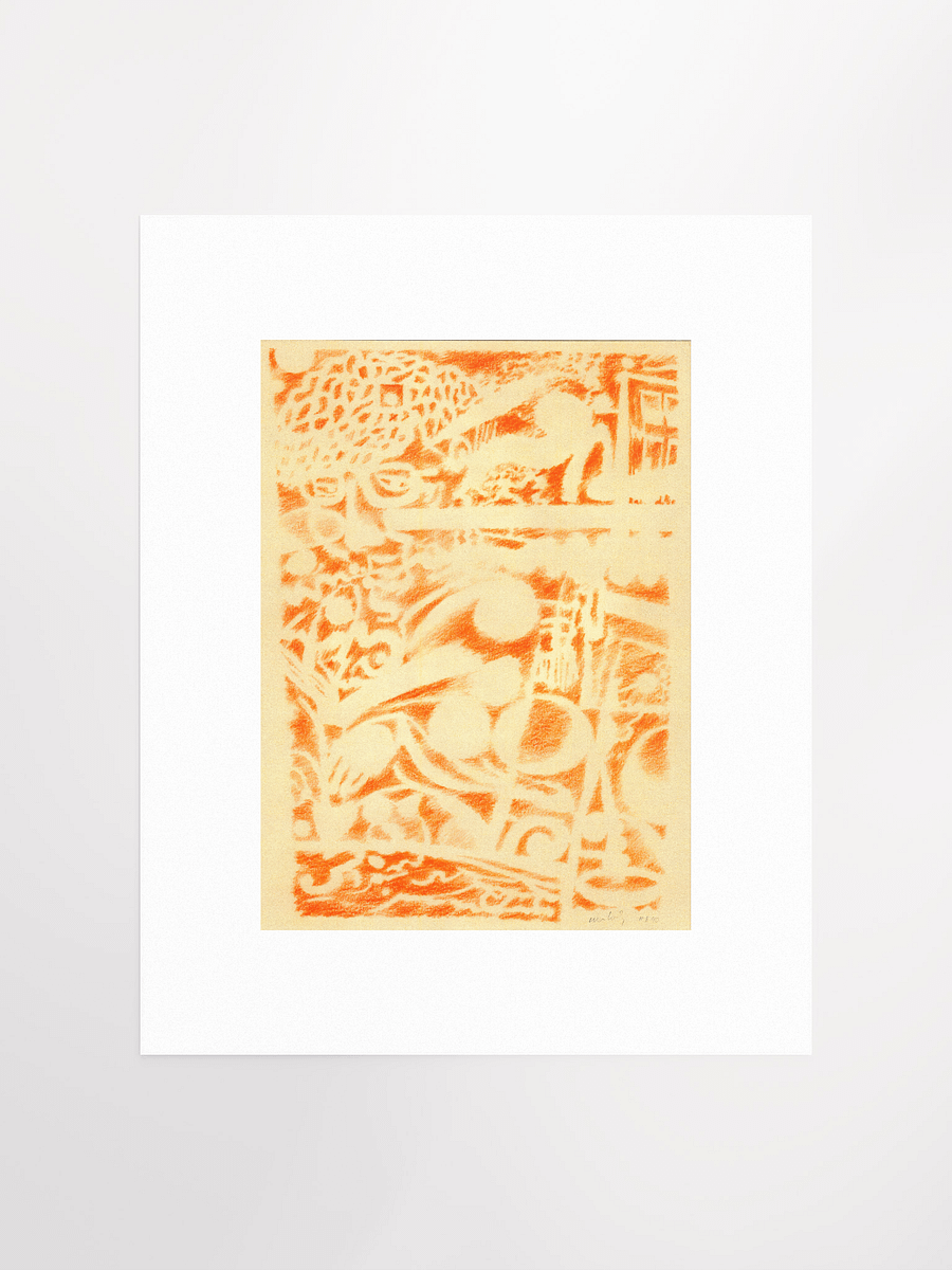 Woman Reading (Orange) 11.08.90 print product image (2)