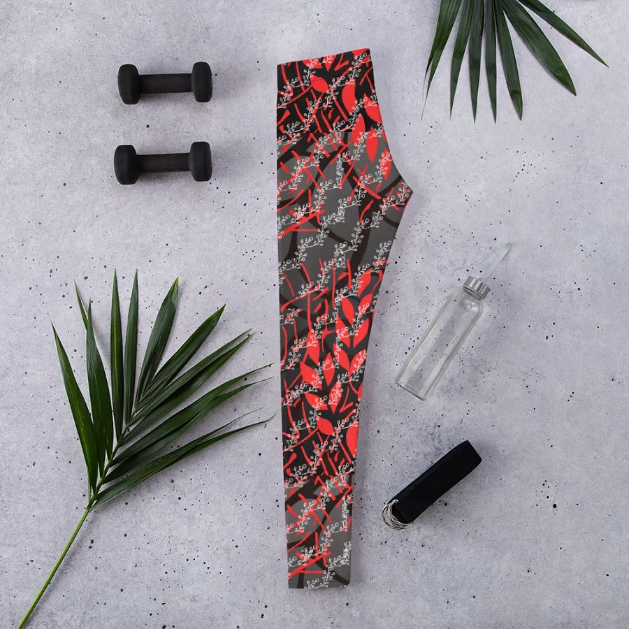JoBeth Designed- Red Leaves🍃Adult Leggings👖 product image (3)