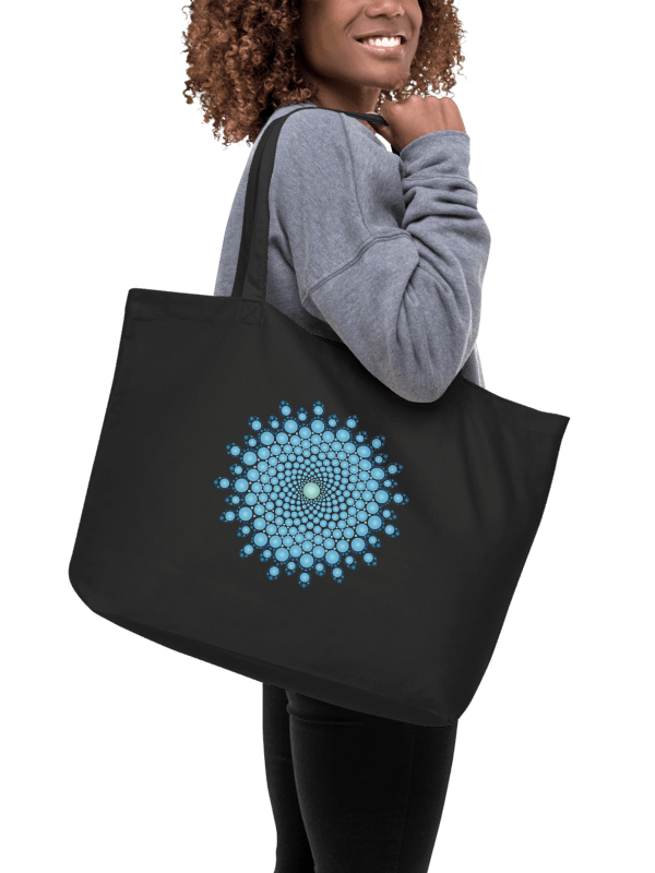 Blue Dot Mandala Organic Cotton Tote Bag product image (2)