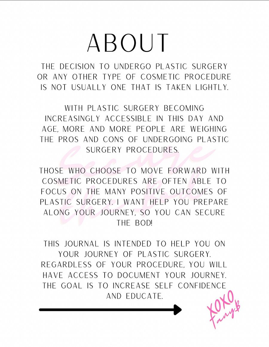 Secure The Bod Plastic Surgery Journal product image (2)