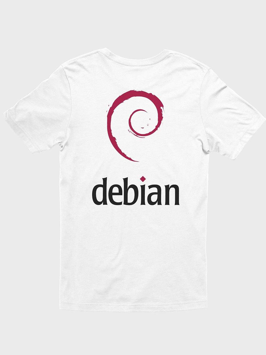 T-Shirt with Debian Swirl (White Version) product image (2)