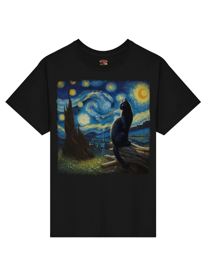 BLACK CAT STARRY NIGHT T-SHIRT product image (2)