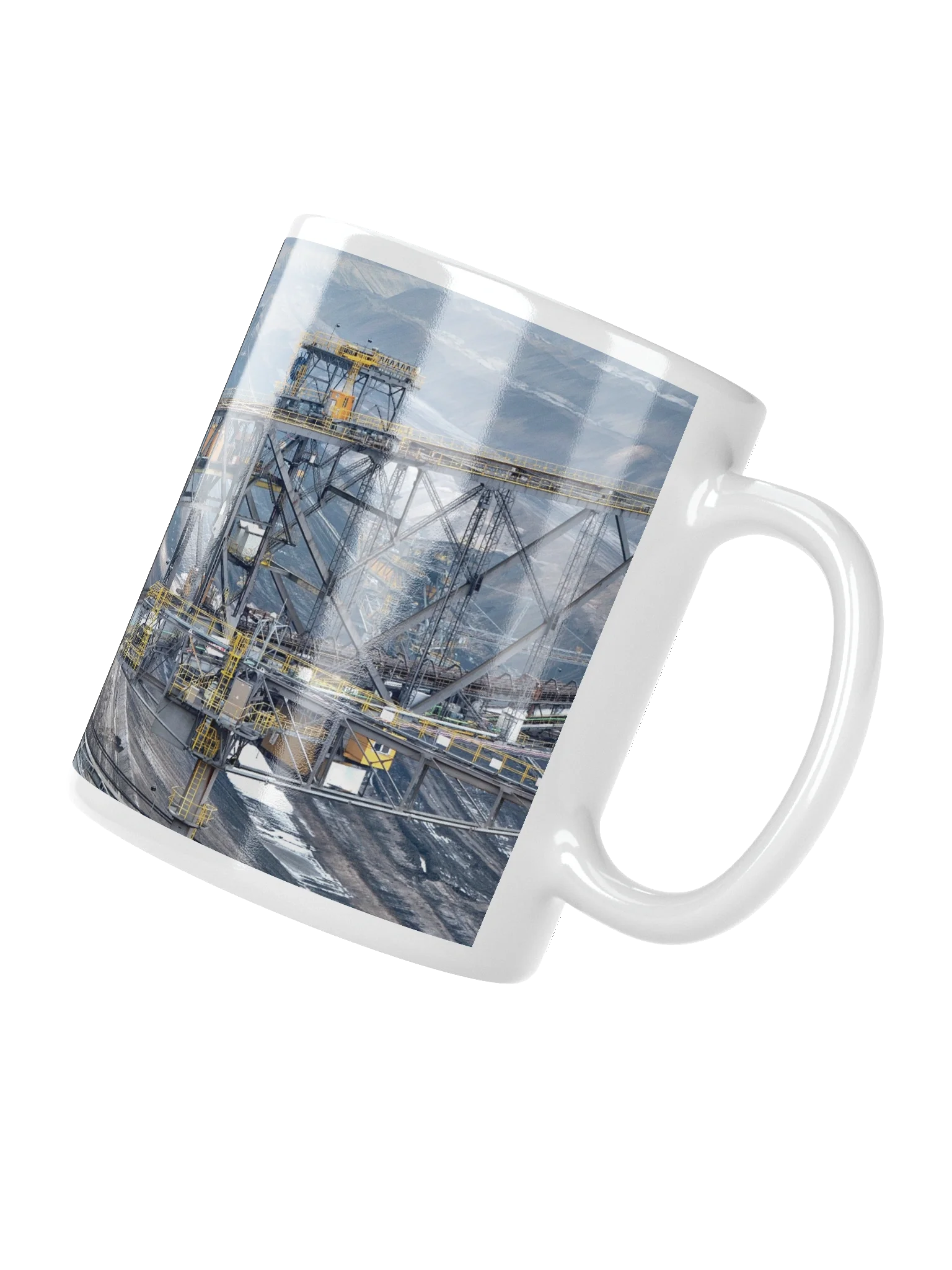 Keramiktasse weiß - Braunkohle Förderbrücke product image (6)