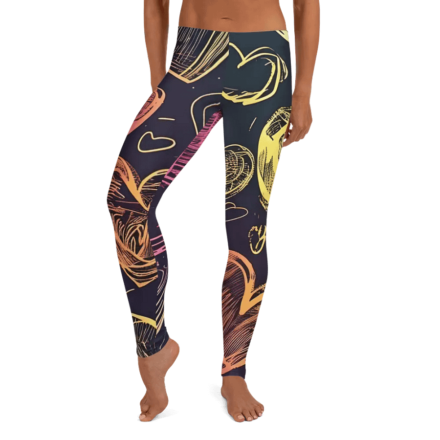 Leggings – Neon Hearts Print for Bold & Fun Style product image (9)