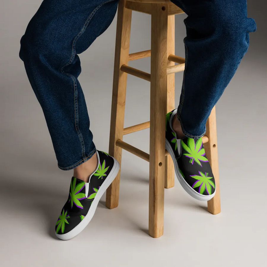 Weed Leafy Men Slip-On Shoes product image (6)