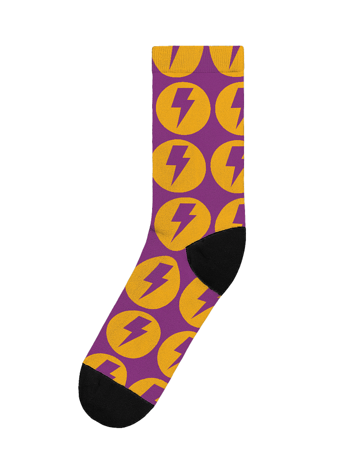 Cinema Shock Bolt Logo Recycled Crew Socks product image (1)