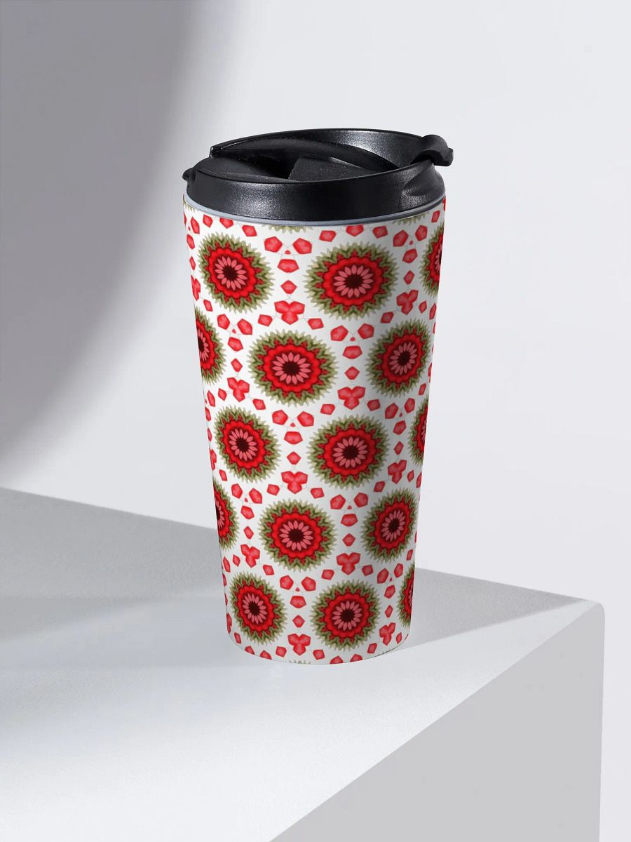Red Green & White Daisy Travel Mug product image (2)
