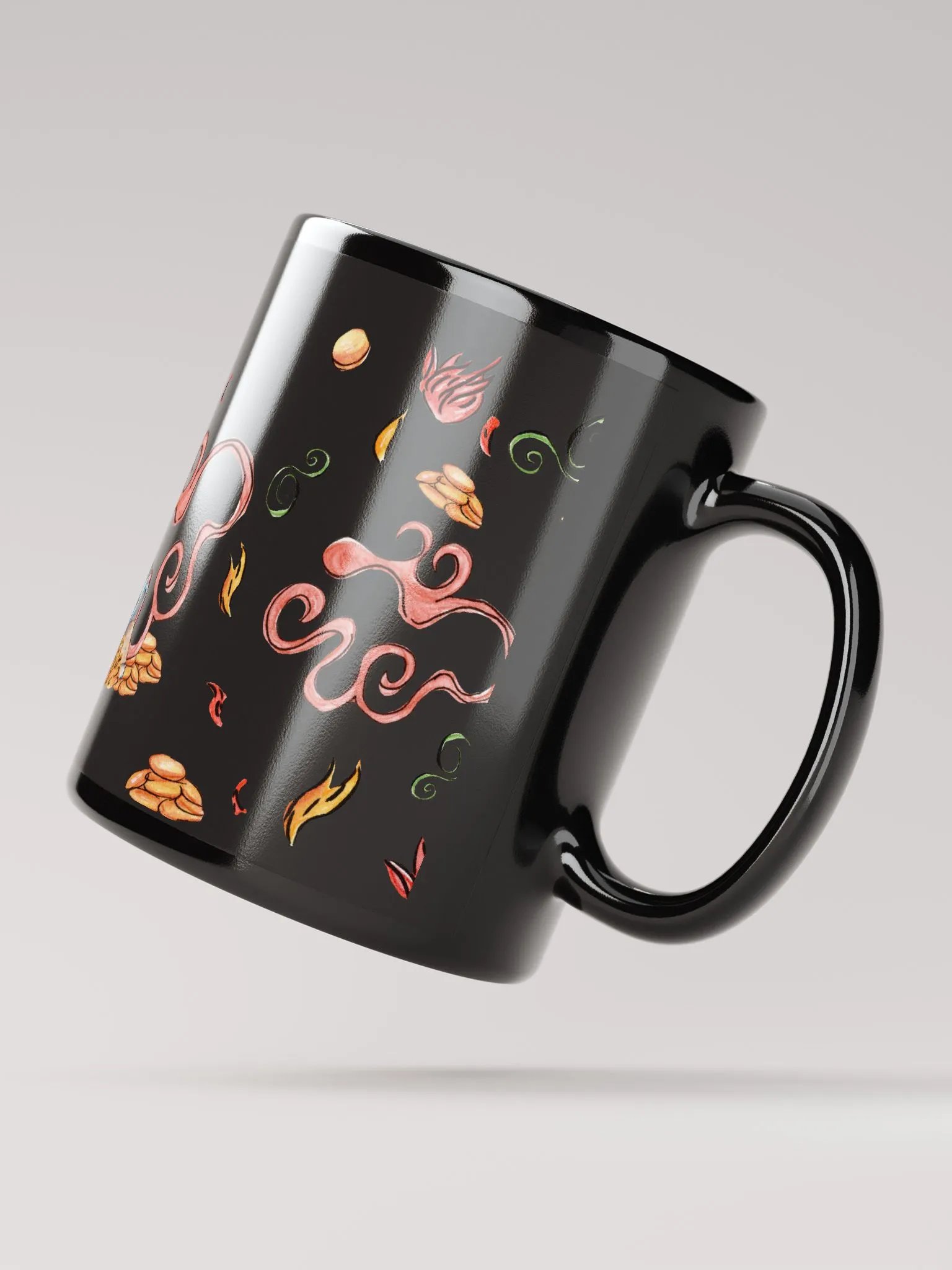 Learning to Breathe Fire Dragon 11 oz Black Mug product image (4)