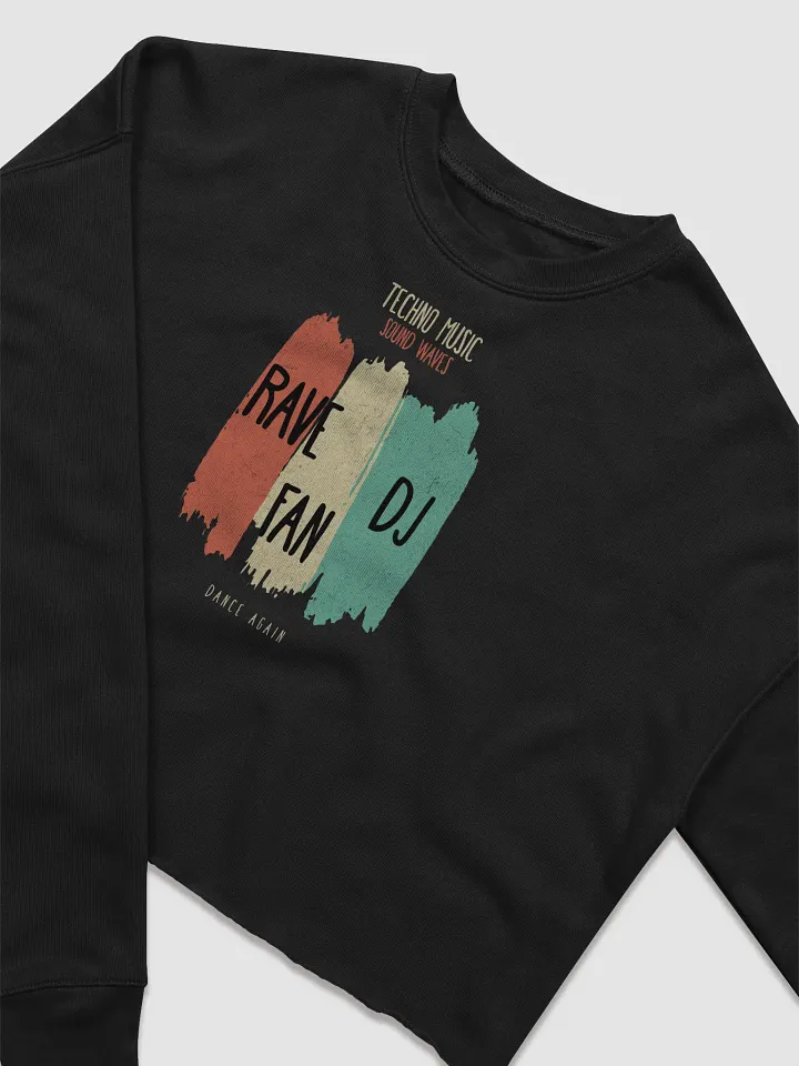 Colorful Rave Fleece Crop Sweatshirt product image (2)