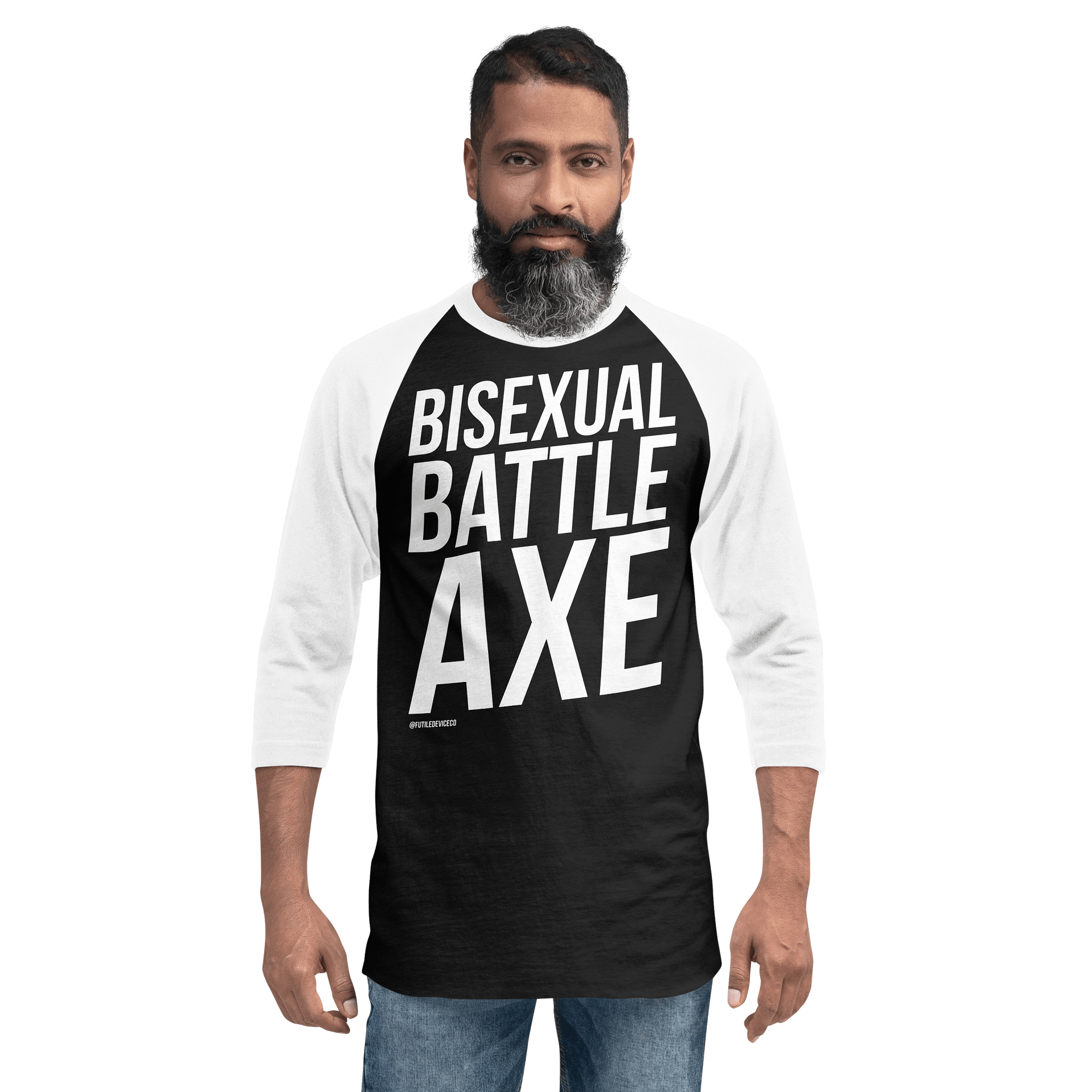 FUTILE DEVICE: BISEXUAL BATTLE AXE (BASEBALL TEE) product image (5)