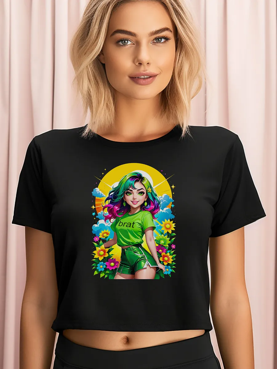 Brat Girl v2 - AS Colour Women's Premium Crop Top product image (1)