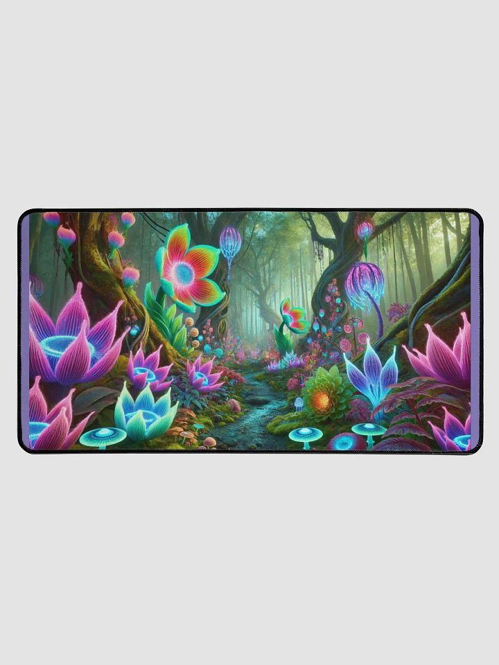 Enchanted Neon Forest Desk Mat product image (1)