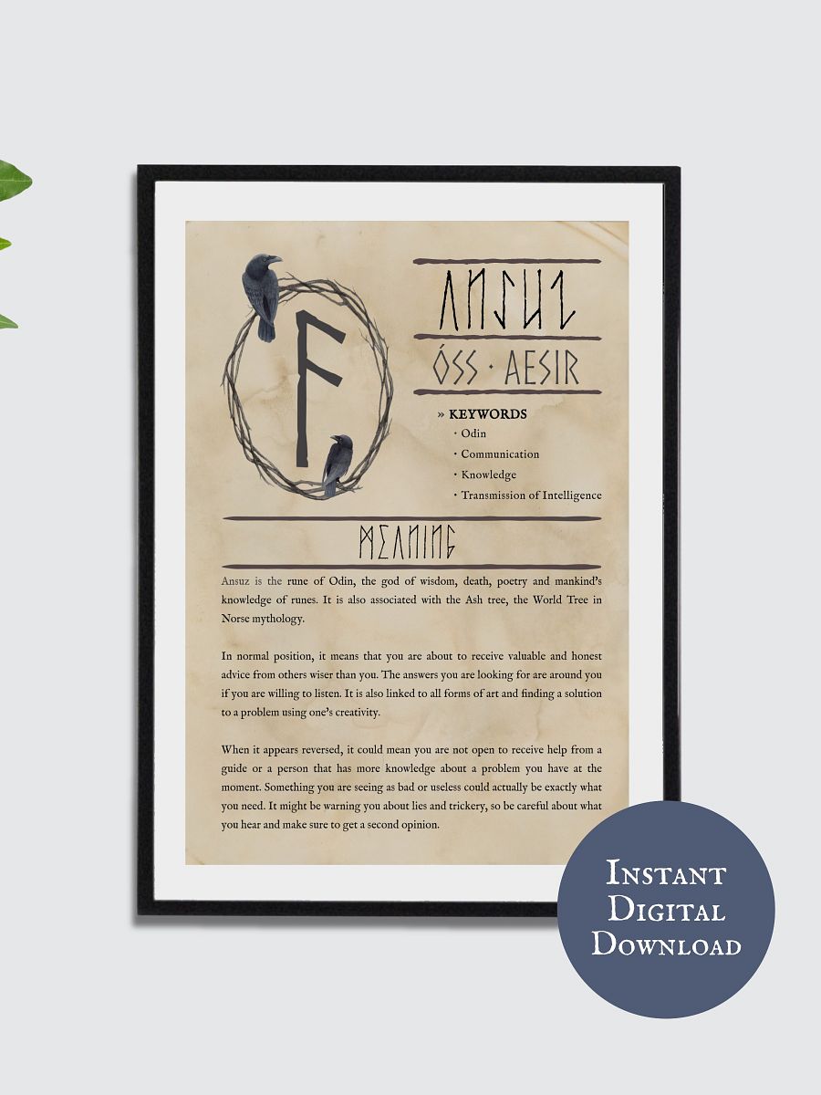 Digital Elder Futhark Rune Meanings Guide product image (1)