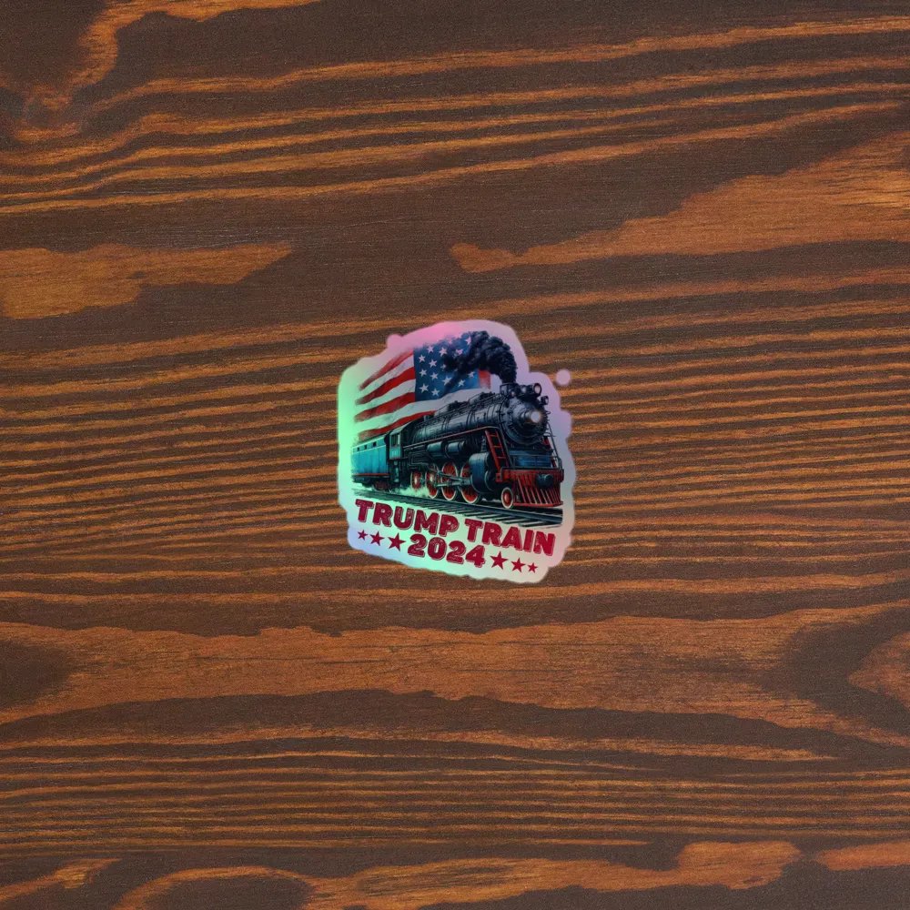 Patriotic Trump Train 2024 Holographic Sticker product image (5)