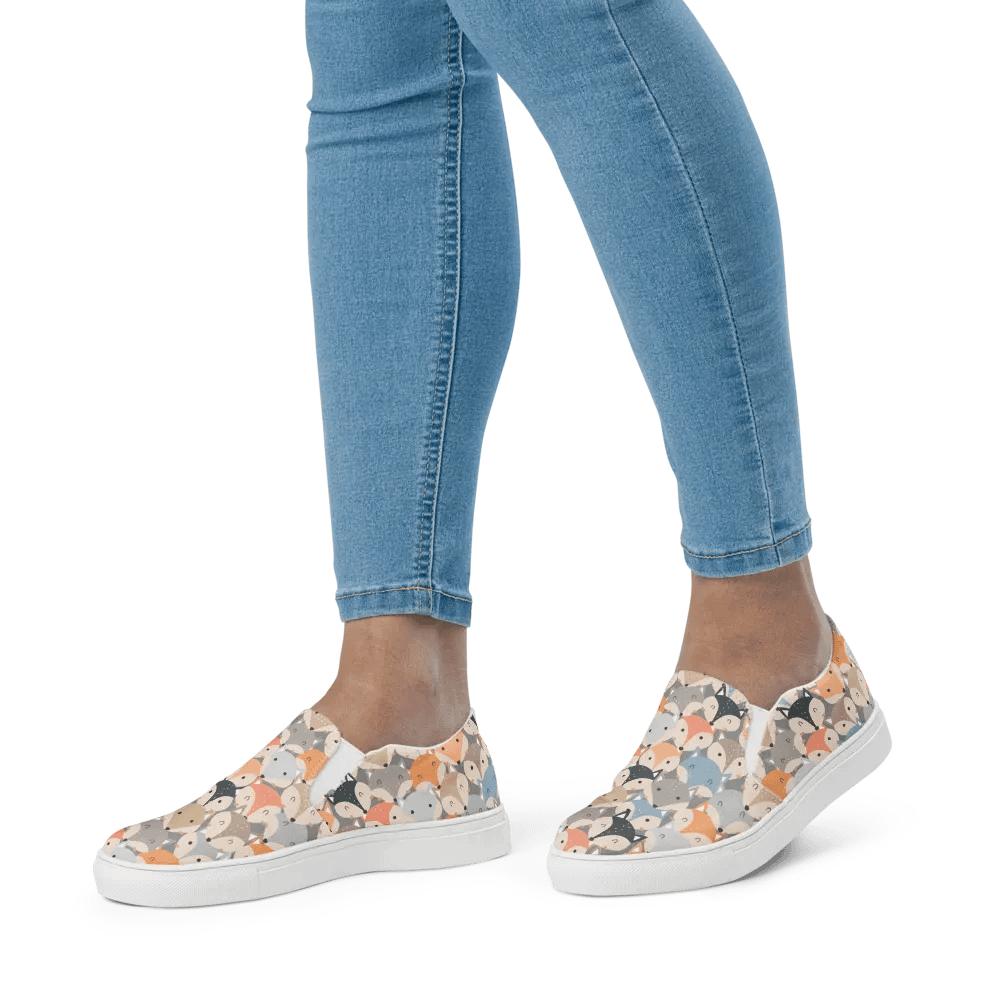 Kawaii Foxy Canvas Slip-Ons product image (2)