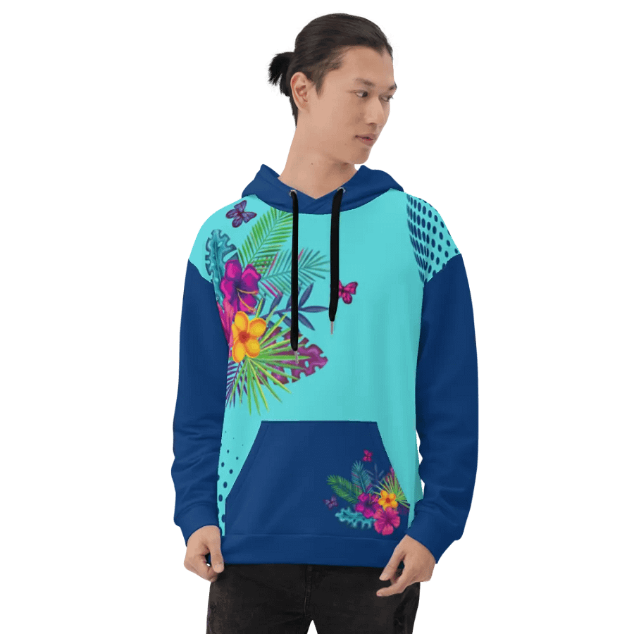 Blue Floral Hoodie product image (9)