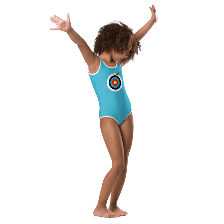 Unlucky in Games, Lucky in Love Sky Blue Kids Swimsuit product image (2)