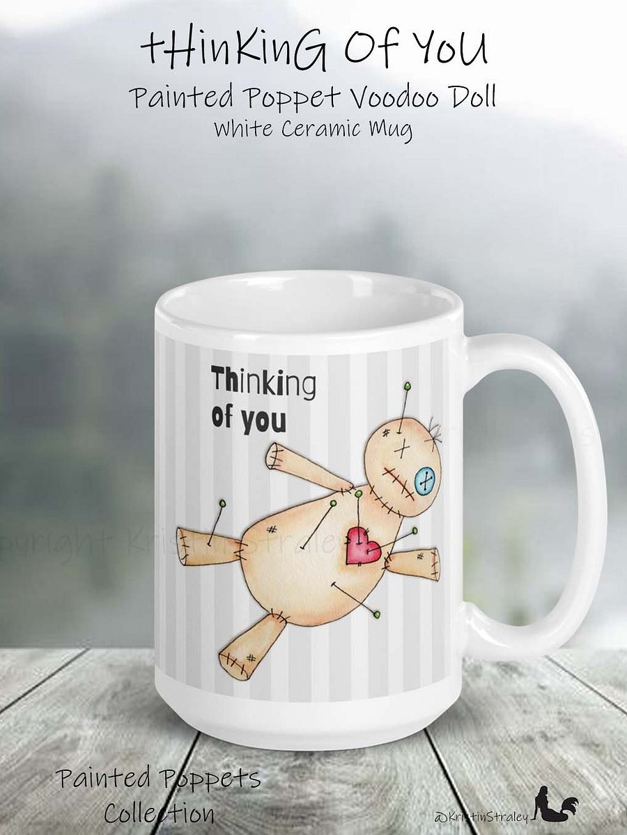 Painted Poppet Voodoo Doll "Thinking of You" Mug product image (1)