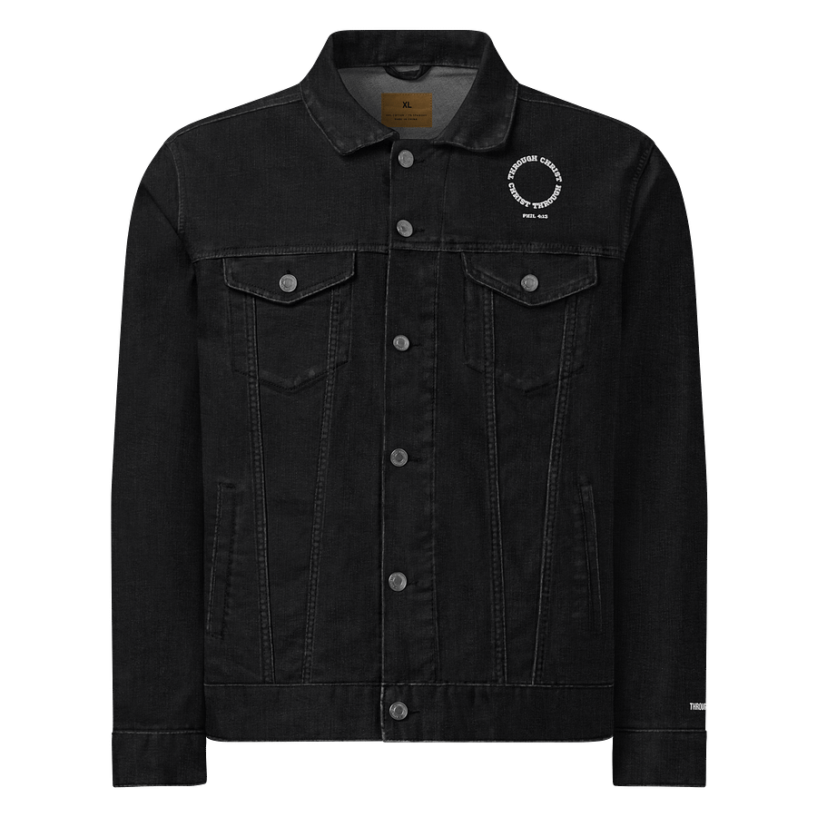 Through Christ Embroidered Denim Jacket product image (1)