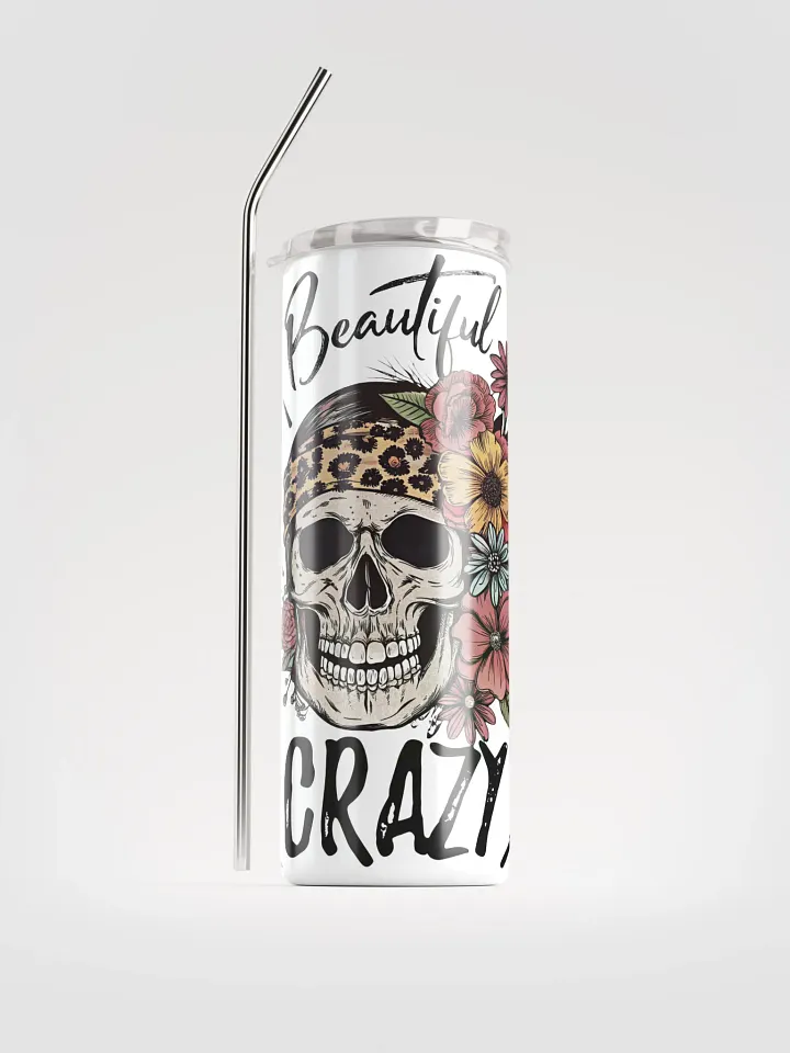 Beautiful Crazy Skull Stainless Steel Tumbler product image (1)