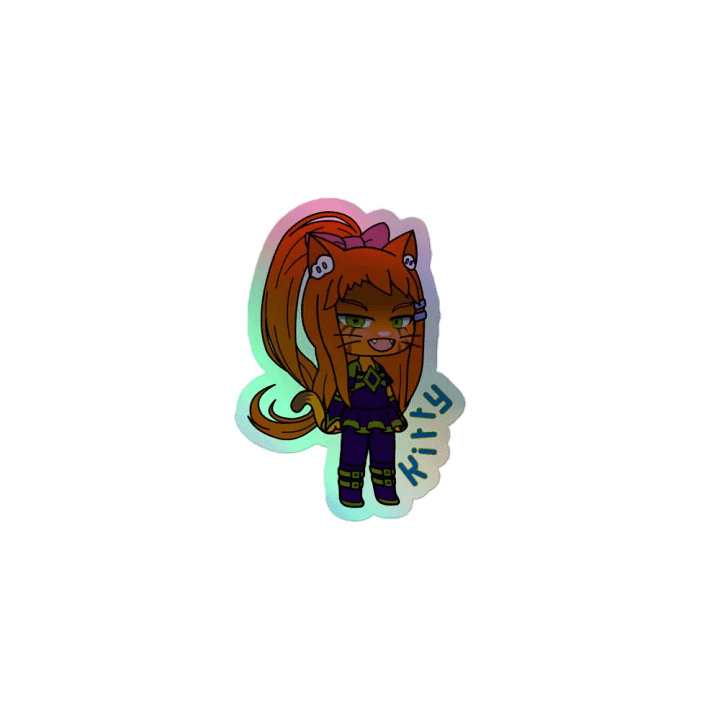 Kitty - Cosmic Cats - rainbow sticker product image (1)