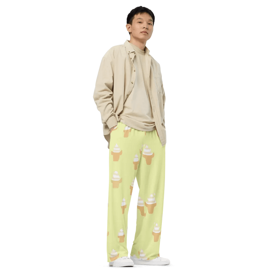 Ice Cream Cone Pattern Wideleg Pants product image (3)