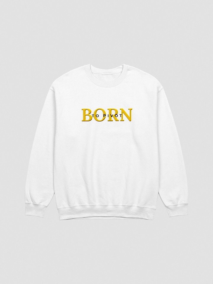 Born to Pivot Manifesting Generator Embroidered Sweatshirt (Yellow) product image (5)