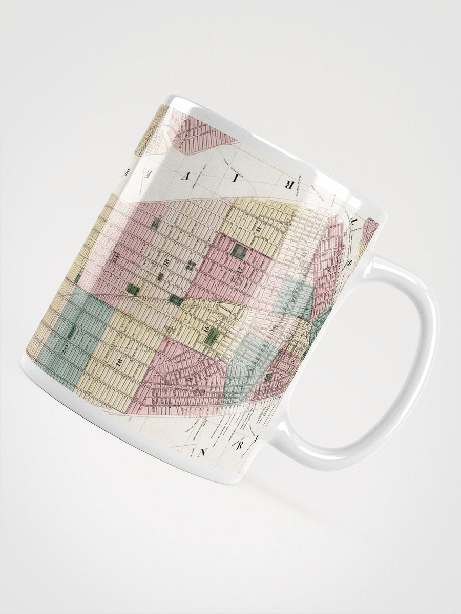 Vintage Manhattan Map White Glossy Mug product image (4)