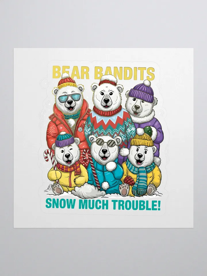 Bear Bandits of the North Fun Polar Bear Sticker product image (1)