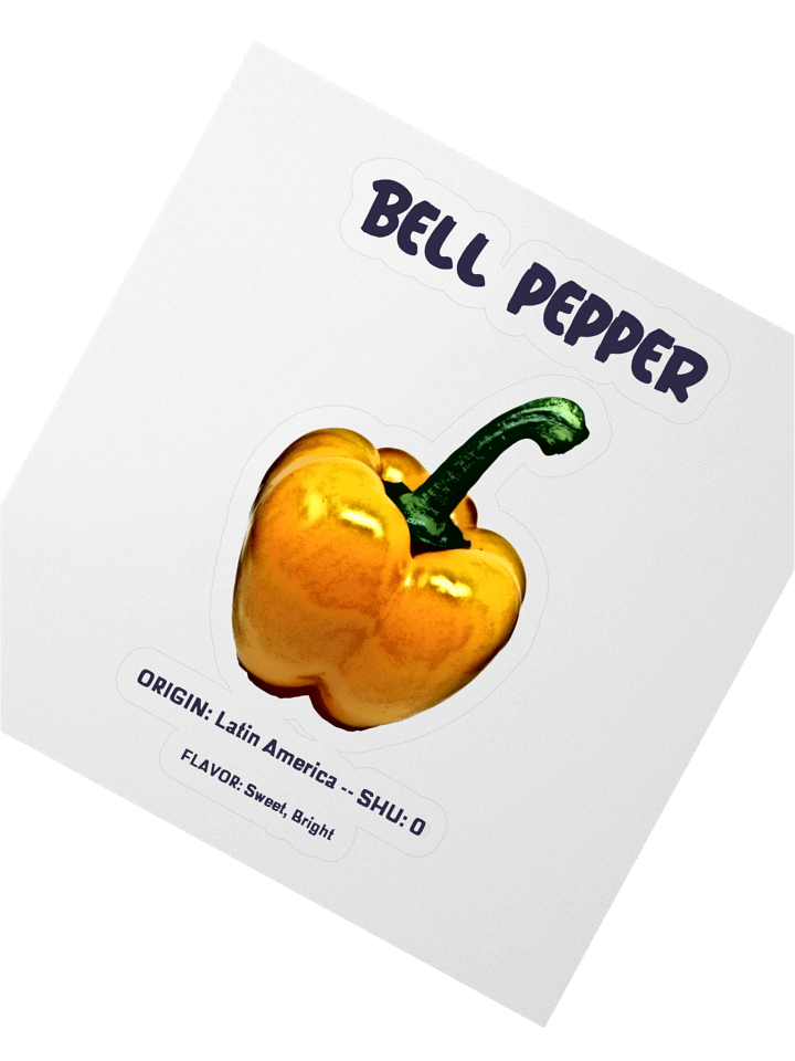 Vibrant Bell Pepper Kiss Cut Stickers product image (2)
