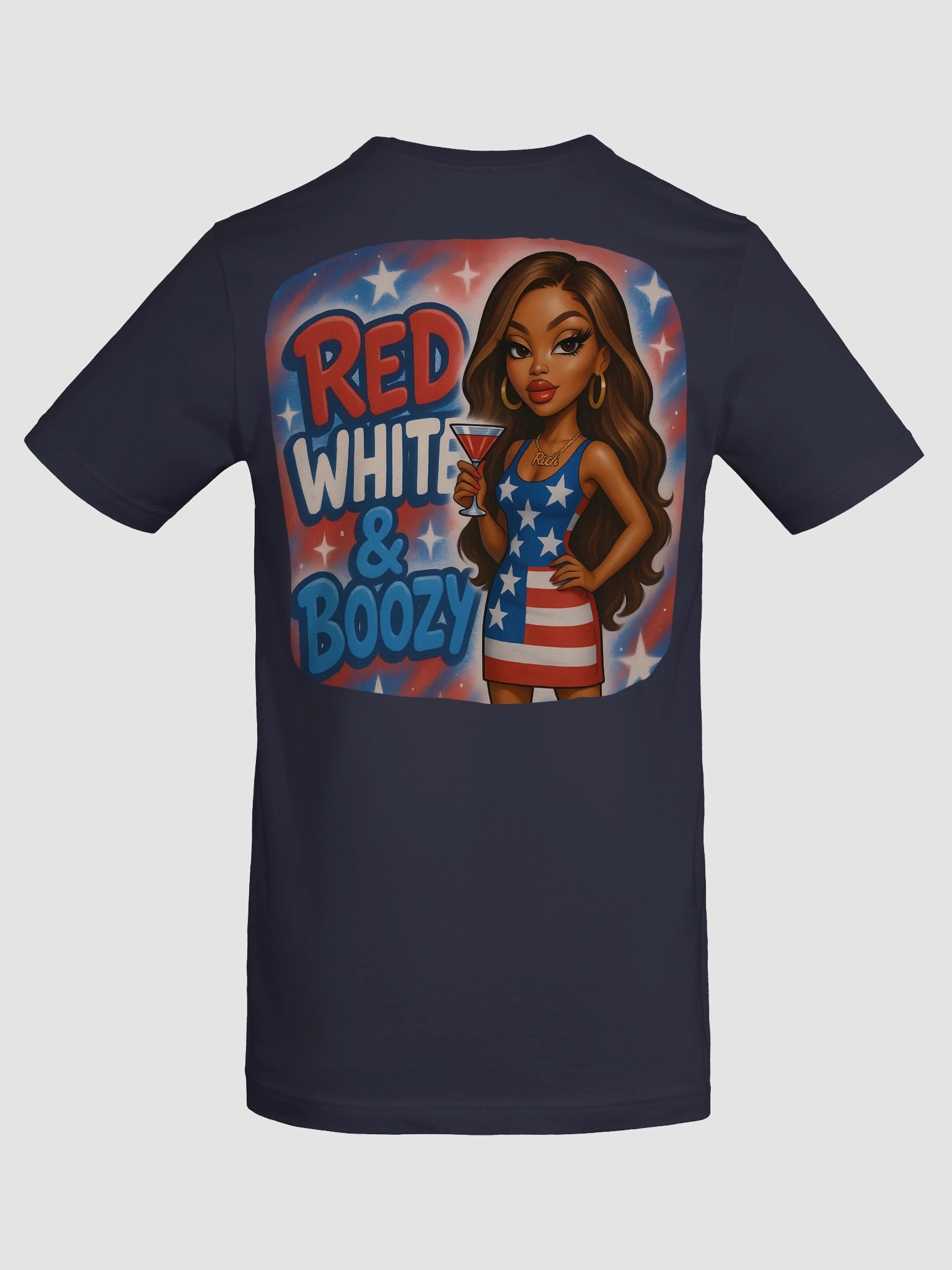 Patriotic Cocktail Party Tee Red White & Boozy product image (23)