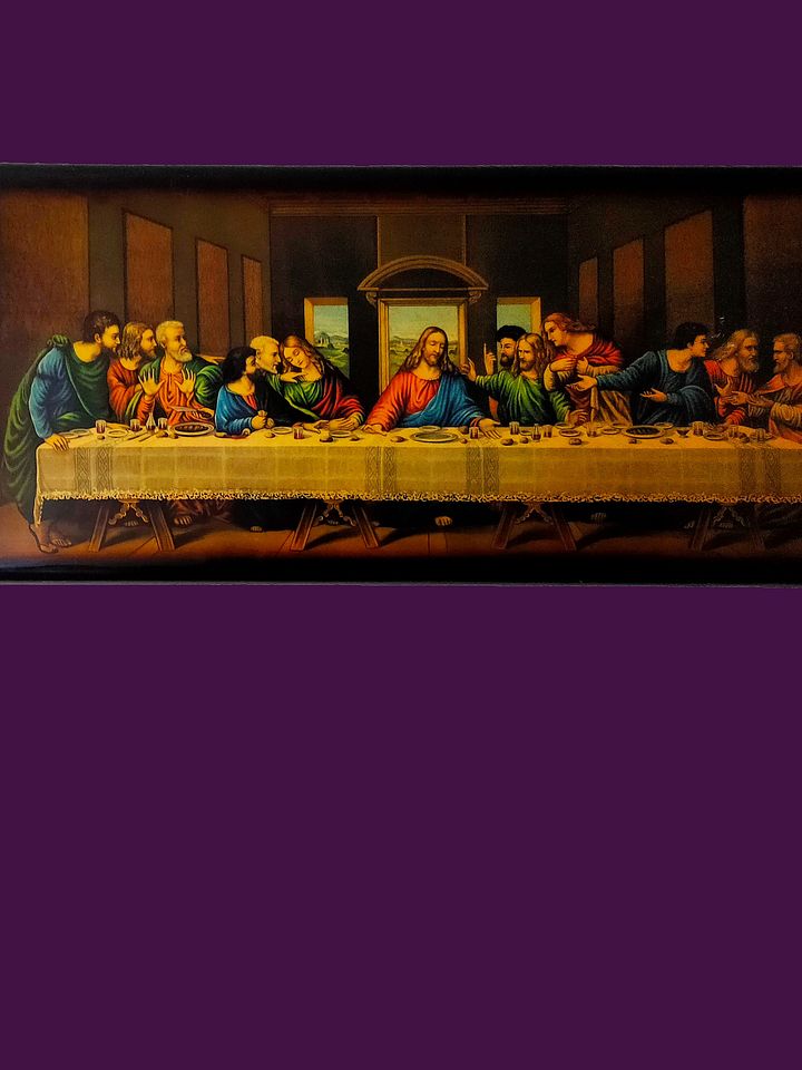 Quadro da Última Ceia de Cristo em Preto - Elegância e História num Presente Único product image (2)