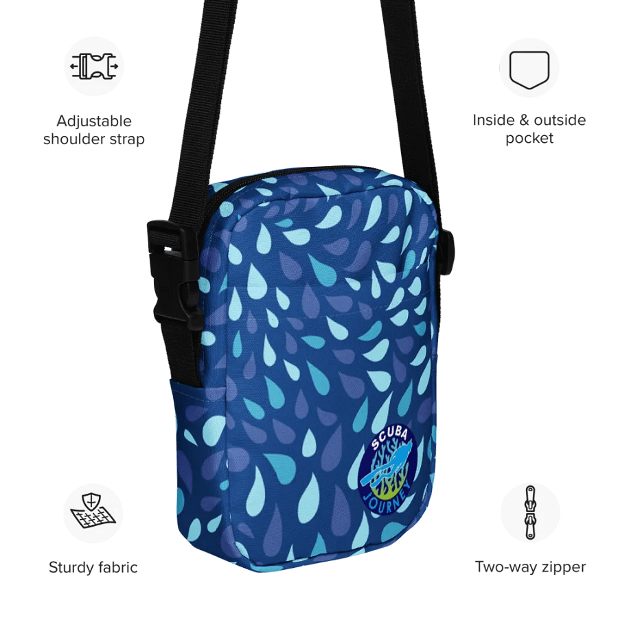 Serene Blue Teardrop Crossbody Bag product image (12)