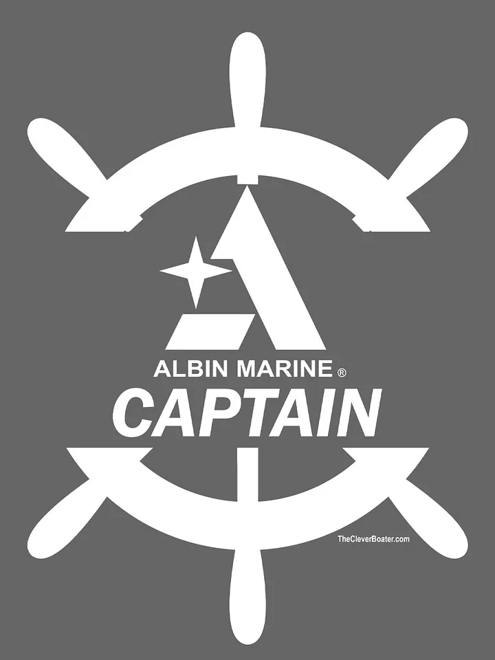 Albin Captain - T-Shirt - Dark Shirt w/White Logo product image (2)