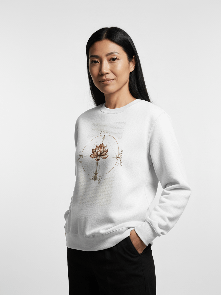 Nam Myoho Renge Kyo “Lotus da Vinci” Crewneck Sweatshirt product image (5)