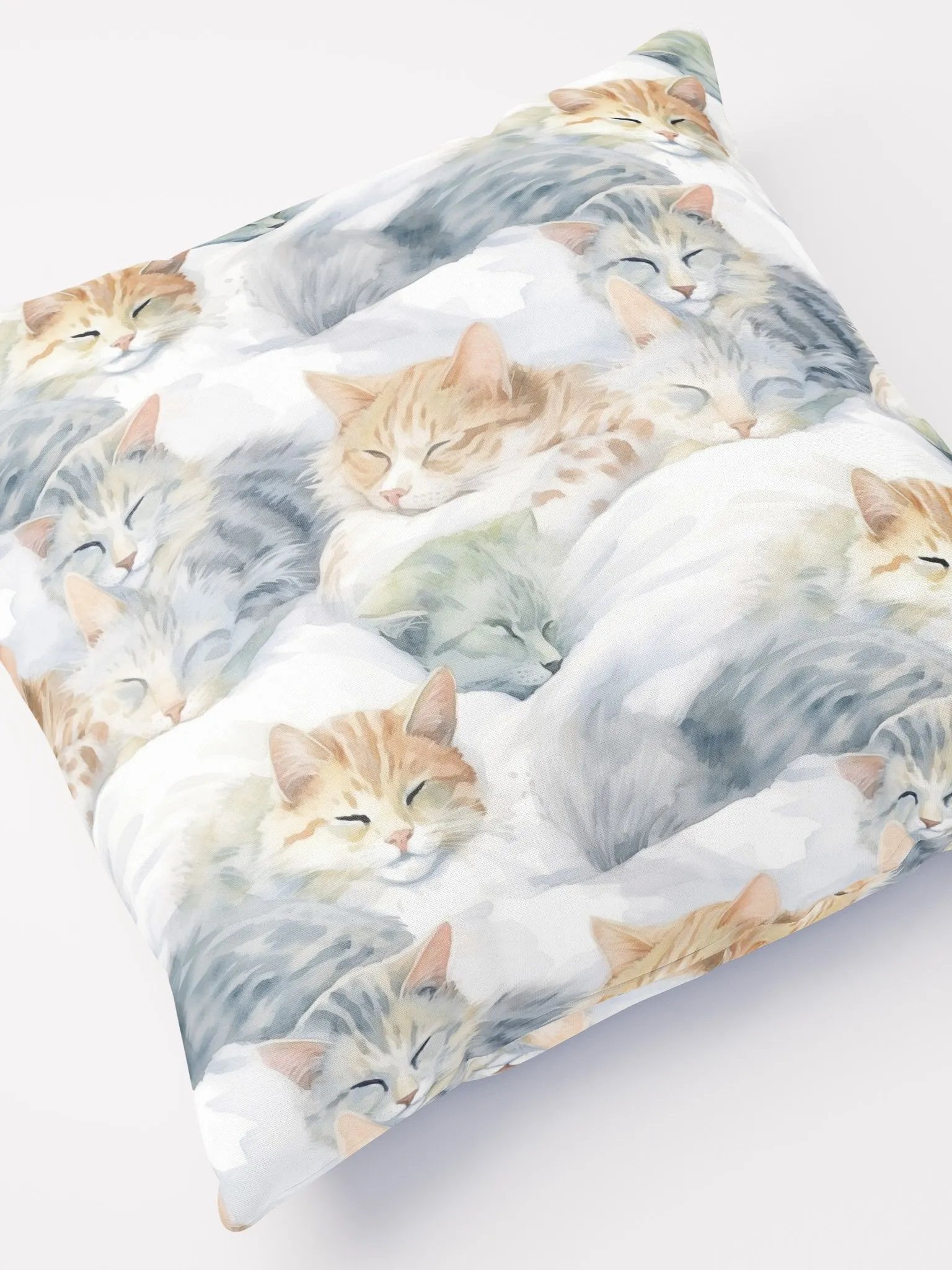 Pillow with cat print product image (4)